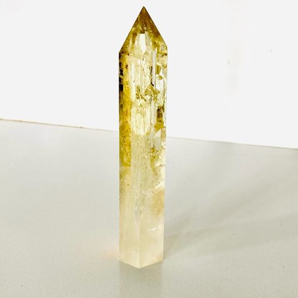 Citrine Polished Genuine 5” Crystal Point Boho Gypsy Meditation Yoga Gemstone - Picture 5 of 6